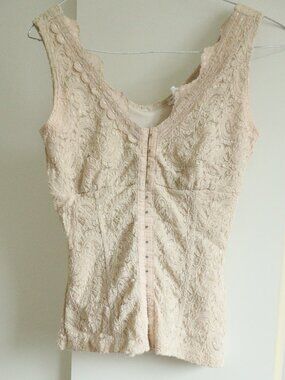 vintage hook-eye closure corset top